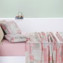 Ver imagem 2 de Jogo Cama Lençol Maris Casal Padrão Percalle 200 Fios Estampado 4 Peças Quadri Rosê
