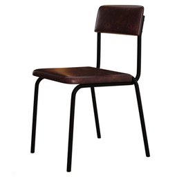 Kit 08 Cadeiras Estofada para Sala de Jantar Sense Preto C01 Courino Café - Lyam Decor - 8 Kit 08 Cadeiras Estofada para Sala de Jantar Sense Preto C01 Courino Café - Lyam Decor - 8