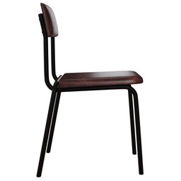 Kit 08 Cadeiras Estofada para Sala de Jantar Sense Preto C01 Courino Café - Lyam Decor - 6 Kit 08 Cadeiras Estofada para Sala de Jantar Sense Preto C01 Courino Café - Lyam Decor - 6