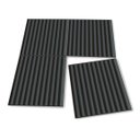 Ver imagem 1 de Kit com 10 Placas Ripada 3D Revestimento de Parede Preto 50x50cm