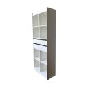 Ver imagem 2 de Estante Colmeia com Gaveta 100% Mdf Branco - Suprema Móveis