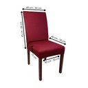 Ver imagem 2 de Capa de Cadeira Linha Clássica Jacquard - Vermelho Marsala
