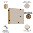 Ver imagem 3 de Armário de Cozinha Aéreo 2 Portas 80cm Minsk Freijó/soft Z06 - Mpozenato