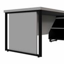 Ver mais imagens de Escrivaninha Mesa Escritório Diretor em L 2,00 com Caixa de Tomadas e Armário Lateral 3 Gavetas 200C