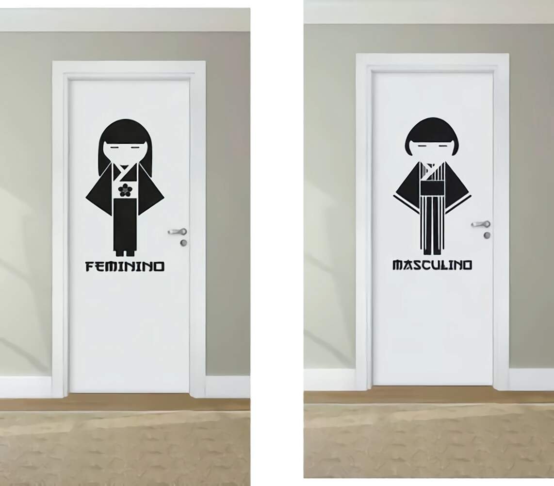 Adesivo para Porta de Banheiro Mod08 | MadeiraMadeira