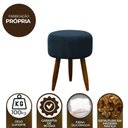 Ver imagem 5 de Puff Banqueta Decorativo Pés Madeira Azul Marinho
