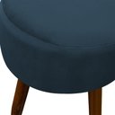 Ver imagem 3 de Puff Banqueta Decorativo Pés Madeira Azul Marinho