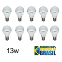 Ver imagem 1 de Kit 10 Lâmpada Led 13w Bulbo Soquete E27 Bivolt 6500k Branco Frio