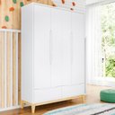 Ver imagem 6 de Quarto Bebê Retrô Amor Perfeito Berço Cômoda E Guarda-roupa