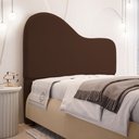 Ver imagem 2 de Cabeceira Orgânica Cama Box King Size Sea 195cm com Frame Suede Marrom - Abmaza