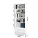 Ver imagem 2 de Livreiro Multiuso com 2 Gavetas Branco - Qmovi