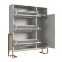 Ver imagem 4 de Sapateira Industrial 96x118cm 3 Gavetas com Porta Arenas/Dourado P1062