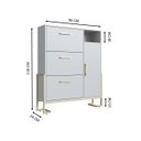 Ver imagem 2 de Sapateira Industrial 96x118cm 3 Gavetas com Porta Arenas/Dourado P1062