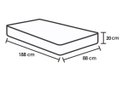 Ver imagem 4 de Cama Box Base Solteiro Universal Courano White (88x188x20) - Costa Rica
