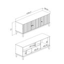 Ver imagem 3 de Buffet Aparador com 3 Portas Mel Mdp 134x38x77cm Mb 1061 Movelbento