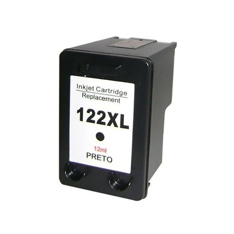 Cartucho de Tinta Preto Compatível 122xl 122 para Hp Deskjet 1000 J110a 2000 J210a 2050 J510a 3050 J