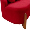 Ver imagem 7 de Namoradeira Sofá Feijão Moscou 130cm Orgânica Veludo Vermelho