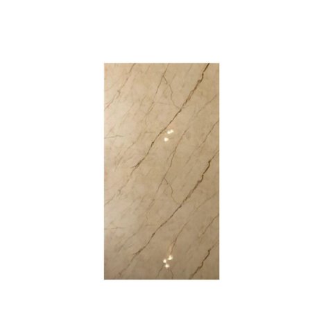 Revestimento Decorativo Premium Placa Marmorizada Calacatta Crema 244cm x 122cm 2,97m² de Cobertura Formaco Decor Branco/Bege