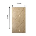 Ver imagem 3 de Revestimento Decorativo Premium Placa Marmorizada Calacatta Crema 244cm x 122cm 2,97m² de Cobertura Formaco Decor Branco/Bege