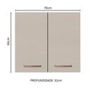 Ver imagem 3 de Armário Aéreo 70 Cm 2 Portas Rustic/crema Agata Madesa