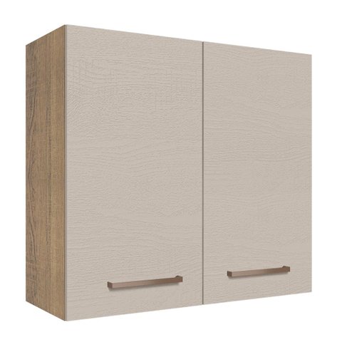 Armário Aéreo 70 Cm 2 Portas Rustic/crema Agata Madesa