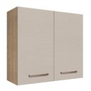Ver imagem 1 de Armário Aéreo 70 Cm 2 Portas Rustic/crema Agata Madesa