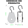 40 Unidades Roldana de Nylon 22mm Pequena Avicultura Suspensão Robustec - 4