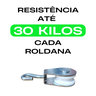 40 Unidades Roldana de Nylon 22mm Pequena Avicultura Suspensão Robustec - 3