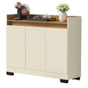 Ver imagem 2 de Aparador Buffet Sala Lord 3 Portas Perola/Mel