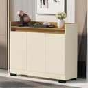 Ver imagem 1 de Aparador Buffet Sala Lord 3 Portas Perola/Mel