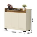 Ver imagem 4 de Aparador Buffet Sala Lord 3 Portas Perola/Mel