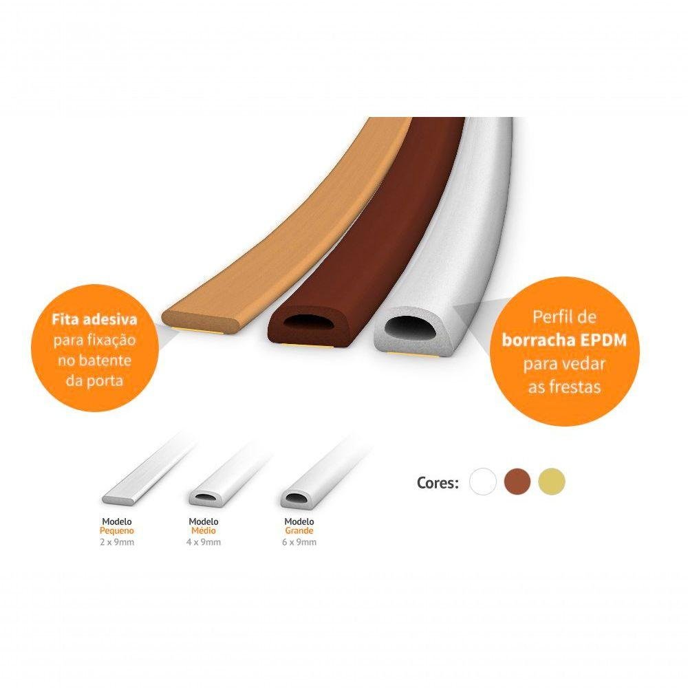 Veda Frestas Medias Branco Adesivo 4 Mm 6 M Comfort Door - 3