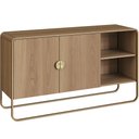 Ver imagem 2 de Aparador Buffet para Sala de Jantar 2 Portas Industrial 135cm Alek A03 Hanover Dourado - Lyam Decor