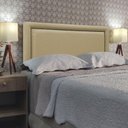 Ver imagem 2 de Cabeceira Estofada para Cama Luxo Lisa Premium Linho Rbl:queen Painel/bege