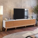 Ver imagem 1 de Rack Kappesberg 3 Portas Branco/canela 218cm