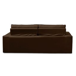 Sofá Retrátil e Reclinável 3 lugares com Molas 1,80m Ester Suede Marrom Adonai Estofados - 9