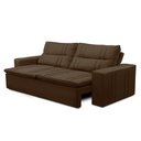 Ver imagem 6 de Sofá Retrátil e Reclinável 3 lugares com Molas 1,80m Ester Suede Marrom Adonai Estofados