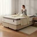 Ver imagem 1 de Cama Box com Colchão de Molas Ensacadas Pillow Top Supreme Lux Queen 158cm