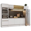 Ver imagem 3 de Armário de Cozinha Completa 300cm Branco Diamante Madesa 02