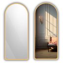 Ver imagem 1 de Espelho Grande Corpo Inteiro Oval Base Reta com Moldura em Metal Industrial 150 X 40 Cm