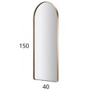 Ver imagem 3 de Espelho Grande Corpo Inteiro Oval Base Reta com Moldura em Metal Industrial 150 X 40 Cm