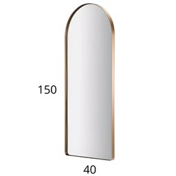 Espelho Grande Corpo Inteiro Oval Base Reta com Moldura em Metal Industrial 150 X 40 Cm - 3