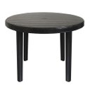Ver imagem 1 de Mesa Lazer Redonda Plastico Desmontável Preta Arqplast