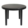 Mesa Lazer Redonda Plastico Desmontável Preta Arqplast - 1