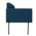 Ver imagem 5 de Sofá 2 Lugares Namoradeira Pé Ferro Preto Marisa Bouclê Azul D03 - D’Rossi