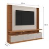 Estante Home Bilbao para Tv até 70 Polegadas 3 Portas Prateleiras Vidro e Rodízio Jequitibá/off Whit - 3