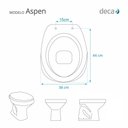 Ver imagem 4 de Assento Sanitario Aspen Ebano (preto) para Vaso Deca