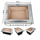 Ver imagem 2 de Kit Churrasqueira Coifa Inox Gourmet Espetos Braseiro 45x30