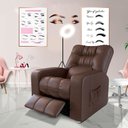 Ver imagem 1 de Poltrona para Extensão de Cílios Reclinável Corino Marrom Aquila Shop Jm