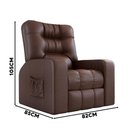 Ver imagem 3 de Poltrona para Extensão de Cílios Reclinável Corino Marrom Aquila Shop Jm